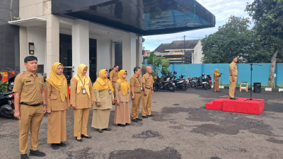 Camat Kemang Pimpin Apel Pagi dan Berikan Arahan Terkait Kewaspadaan Musim Penghujan